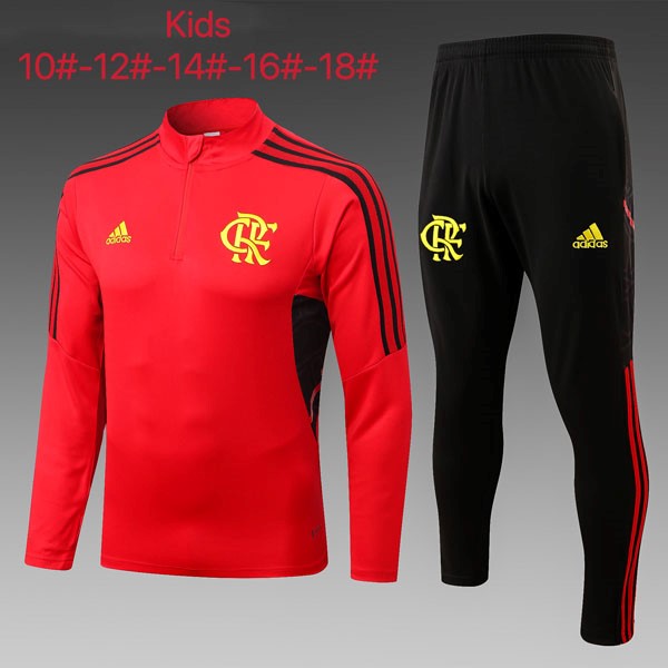 Kinder Trainingsanzug Flamengo 2022-23 Rote Schwarz